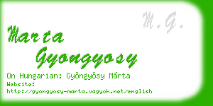marta gyongyosy business card